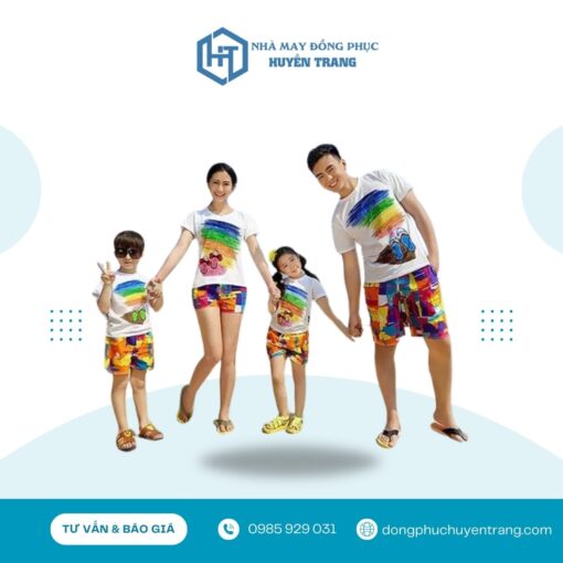 đồng phục gia đình đi biển